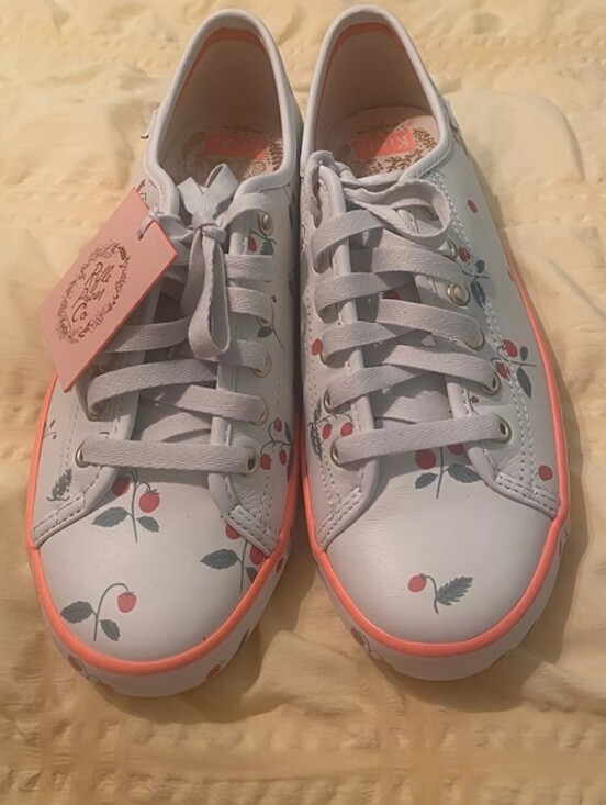 Keds & Rifle Paper Co. Shoes - SUPER CUTE Strawberry Leather Sneakers, Ked's Kickstart - NEW w/Tags